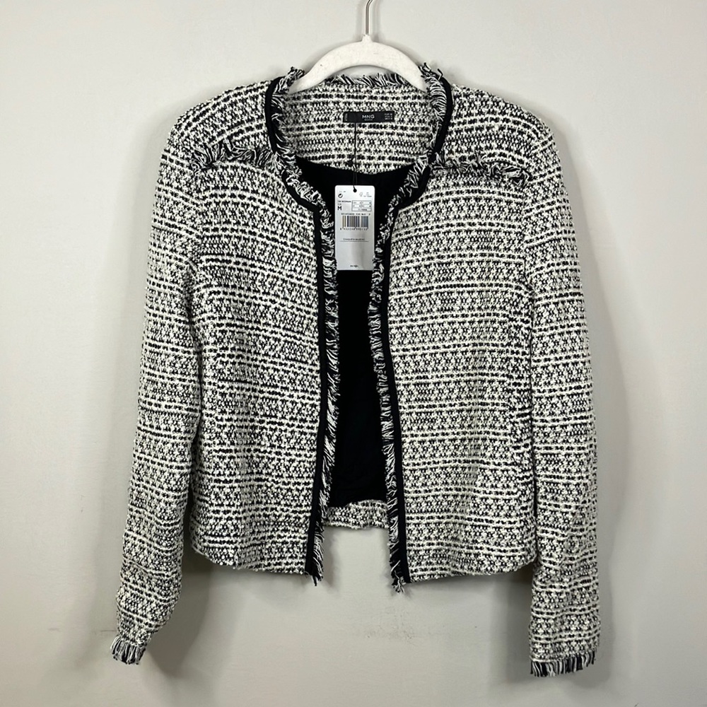 Mango Balboa tweed sweater jacket - Picture 2 of 12